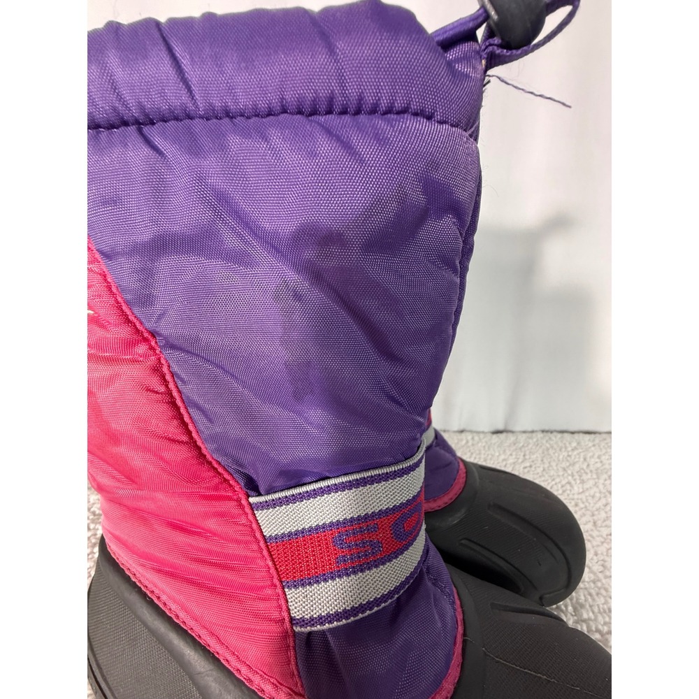 Sorel Kids Pink Purple Snow Boots Waterproof Winter Insulated NY1799-600 Size 1 - Picture 2 of 12
